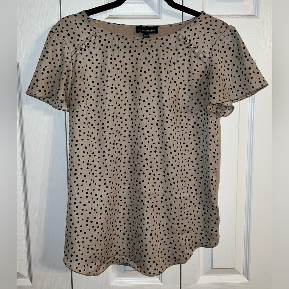 S beige blouse